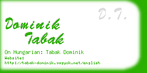 dominik tabak business card